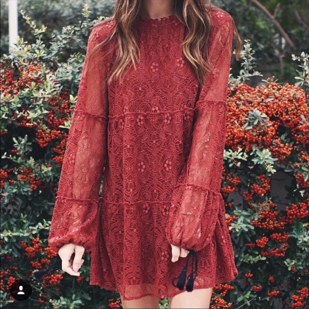 Rahi Cali Bohemian Red Lac Dress